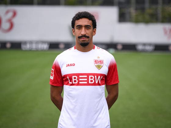 SOCCER: BUNDESLIGA 1, 2026–2027 SEASON, August 18, 2026: Photo shoot at VfB Stuttgart’s training facility with Tiago Tomas