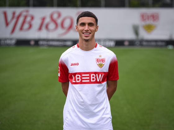 SOCCER 1ST BUNDESLIGA 2026–2027 SEASON August 18, 2026: Photo shoot at VfB Stuttgart s training facility with Bilal El Khannouss