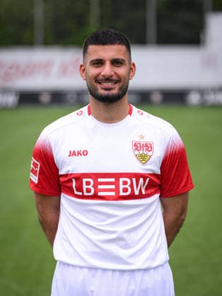 SOCCER: BUNDESLIGA 1, 2026–2027 SEASON, August 18, 2026: Photo shoot at VfB Stuttgart’s training facility with Deniz Undav