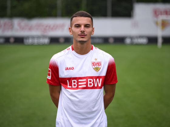 SOCCER: BUNDESLIGA 1, 2026–2027 SEASON, August 18, 2026: Photo shoot at VfB Stuttgart’s training facility with Badredine Bouanani