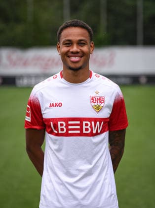 SOCCER: BUNDESLIGA 1, 2026–2027 SEASON, AUGUST 18, 2026: Photo shoot at VfB Stuttgart’s training facility with Nikolas Nartey