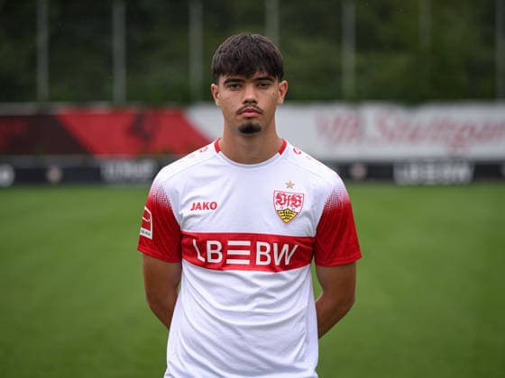 SOCCER: BUNDESLIGA 1, 2026–2027 SEASON, August 18, 2026: Photo shoot at VfB Stuttgart’s training facility with Mirza Catovic