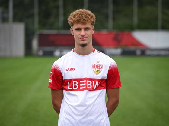 SOCCER 1ST BUNDESLIGA 2026–2027 SEASON August 18, 2026: Photo shoot with Lazar Jovanovic at VfB Stuttgart s training facility