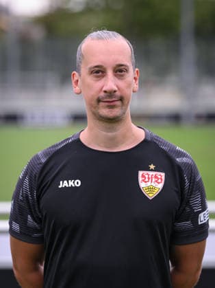 SOCCER: BUNDESLIGA 1, 2026–2027 SEASON, August 18, 2026: Photo shoot at VfB Stuttgart’s training facility with Performance Manager Florian Mohr