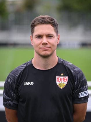 SOCCER 1ST BUNDESLIGA 2026–2027 SEASON August 18, 2026: Photo shoot at VfB Stuttgart’s training facility with game analyst Jan Schimpchen