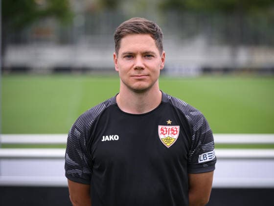 SOCCER 1ST BUNDESLIGA 2026–2027 SEASON August 18, 2026: Photo shoot at VfB Stuttgart’s training facility with game analyst Jan Schimpchen