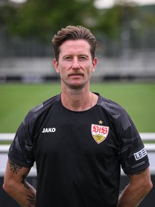 SOCCER: BUNDESLIGA 1, 2026–2027 SEASON, August 18, 2026: Photo shoot at VfB Stuttgart’s training facility with athletic trainer Dr. Andre Filipovic