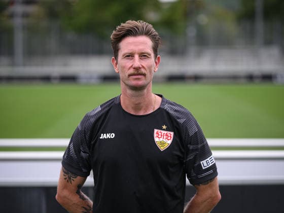 SOCCER: BUNDESLIGA 1, 2026–2027 SEASON, August 18, 2026: Photo shoot at VfB Stuttgart’s training facility with athletic trainer Dr. Andre Filipovic