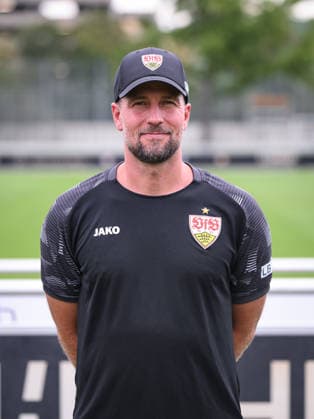 SOCCER: BUNDESLIGA 1, 2026–2027 SEASON, AUGUST 18, 2026: Photo op at VfB Stuttgart’s training facility with Coach Sebastian Hoeness