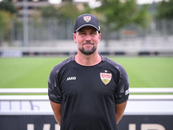 SOCCER: BUNDESLIGA 1, 2026–2027 SEASON, AUGUST 18, 2026: Photo op at VfB Stuttgart’s training facility with Coach Sebastian Hoeness