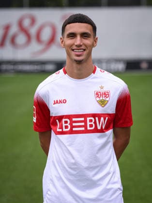 SOCCER: BUNDESLIGA 1, 2026–2027 SEASON, August 18, 2026: Photo shoot at VfB Stuttgart s training facility with Bilal El Khannouss