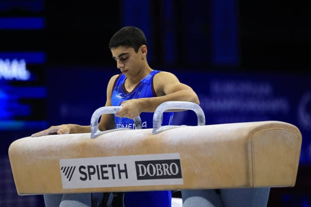 Zagreb, 21.08.2026. - 37TH EUROPEAN MEN™S ARTISTIC GYMNASTICS, Men s Artistic Gymnastics, Apparatus Final, Floor exercise, SENIORS. 503 MANUKYAN Hamlet (ARM) Men s Artistic Gymnastics Apparatus Final , Pommel horse, Individual SENIORS.  2S6A8022