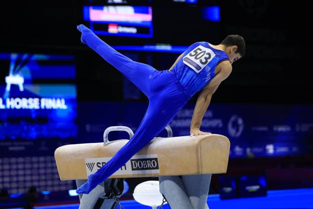 Zagreb, 21.08.2026. - 37TH EUROPEAN MEN™S ARTISTIC GYMNASTICS, Men s Artistic Gymnastics, Apparatus Final, Floor exercise, SENIORS. 503 MANUKYAN Hamlet (ARM) Men s Artistic Gymnastics Apparatus Final , Pommel horse, Individual SENIORS.  2S6A8086