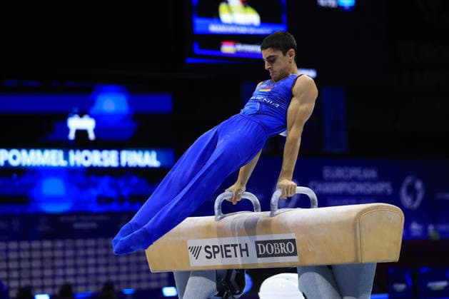 Zagreb, 21.08.2026. - 37TH EUROPEAN MEN™S ARTISTIC GYMNASTICS, Men s Artistic Gymnastics, Apparatus Final, Floor exercise, SENIORS. 503 MANUKYAN Hamlet (ARM) Men s Artistic Gymnastics Apparatus Final , Pommel horse, Individual SENIORS.  2S6A8111