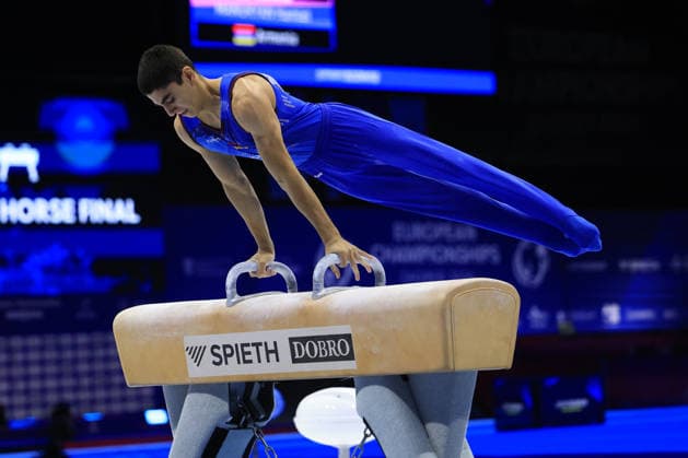 Zagreb, 21.08.2026. - 37TH EUROPEAN MEN™S ARTISTIC GYMNASTICS, Men s Artistic Gymnastics, Apparatus Final, Floor exercise, SENIORS. 503 MANUKYAN Hamlet (ARM) Men s Artistic Gymnastics Apparatus Final , Pommel horse, Individual SENIORS.  2S6A8121