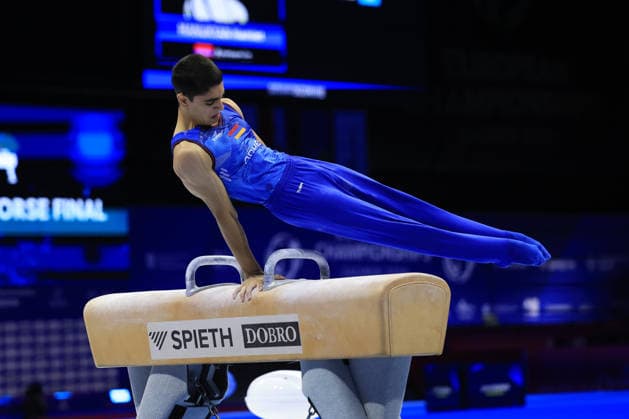 Zagreb, 21.08.2026. - 37TH EUROPEAN MEN™S ARTISTIC GYMNASTICS, Men s Artistic Gymnastics, Apparatus Final, Floor exercise, SENIORS. 503 MANUKYAN Hamlet (ARM) Men s Artistic Gymnastics Apparatus Final , Pommel horse, Individual SENIORS.  2S6A8238