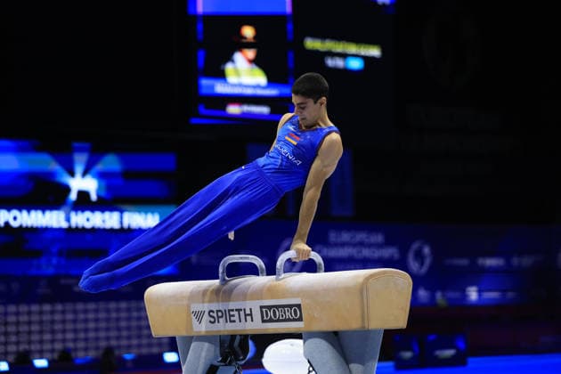 Zagreb, 21.08.2026. - 37TH EUROPEAN MEN™S ARTISTIC GYMNASTICS, Men s Artistic Gymnastics, Apparatus Final, Floor exercise, SENIORS. 503 MANUKYAN Hamlet (ARM) Men s Artistic Gymnastics Apparatus Final , Pommel horse, Individual SENIORS.  2S6A8287