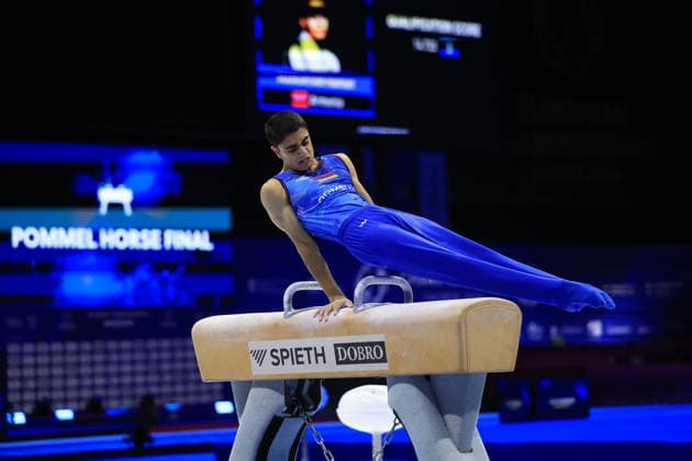 Zagreb, 21.08.2026. - 37TH EUROPEAN MEN™S ARTISTIC GYMNASTICS, Men s Artistic Gymnastics, Apparatus Final, Floor exercise, SENIORS. 503 MANUKYAN Hamlet (ARM) Men s Artistic Gymnastics Apparatus Final , Pommel horse, Individual SENIORS.  2S6A8300