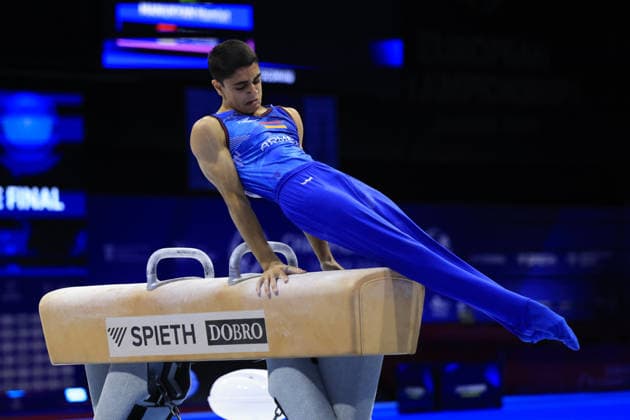 Zagreb, 21.08.2026. - 37TH EUROPEAN MEN™S ARTISTIC GYMNASTICS, Men s Artistic Gymnastics, Apparatus Final, Floor exercise, SENIORS. 503 MANUKYAN Hamlet (ARM) Men s Artistic Gymnastics Apparatus Final , Pommel horse, Individual SENIORS.  2S6A8312
