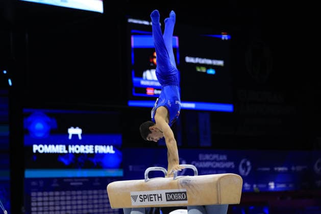 Zagreb, 21.08.2026. - 37TH EUROPEAN MEN™S ARTISTIC GYMNASTICS, Men s Artistic Gymnastics, Apparatus Final, Floor exercise, SENIORS. 503 MANUKYAN Hamlet (ARM) Men s Artistic Gymnastics Apparatus Final , Pommel horse, Individual SENIORS.  2S6A8340