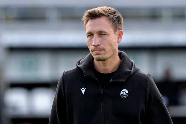 Kevin Stotz, Coach, Head Coach, SVS, Single Frame, Single Photo, Action, August 22, 2026, Sandhausen, Germany, Soccer, Regionalliga Südwest, SV Sandhausen FC 08 Homburg xozx