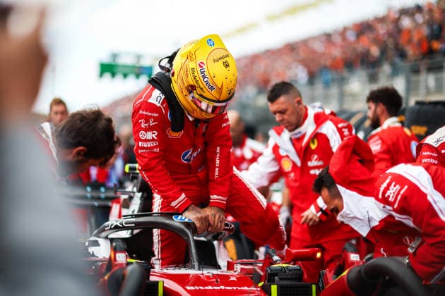 HAMILTON Lewis (GBR), Scuderia Ferrari SF 26, portrait taken during the 2026 Formula 1 Dutch Grand Prix, the 12th round of the 2026 Formula One World Championship, held August 21–23, 2026, at Circuit Zandvoort in Zandvoort, Netherlands