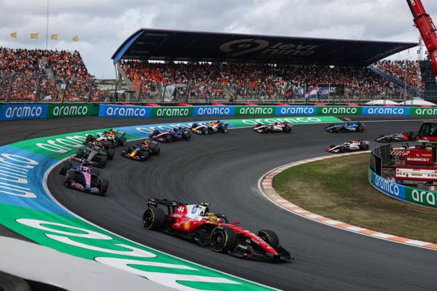 44 HAMILTON Lewis (GBR), Scuderia Ferrari SF 26, in action during the 2026 Formula 1 Dutch Grand Prix, the 12th round of the 2026 Formula One World Championship, held August 21–23, 2026, at the Circuit Zandvoort in Zandvoort, Netherlands Zandvoort Netherlands