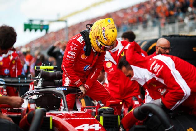 HAMILTON Lewis (GBR), Scuderia Ferrari SF 26, portrait taken during the 2026 Formula 1 Dutch Grand Prix, the 12th round of the 2026 Formula One World Championship, held August 21–23, 2026, at the Circuit Zandvoort in Zandvoort, Netherlands