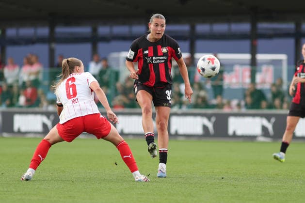 Google Pixel Women s Bundesliga, RB Leipzig vs. Bayer Leverkusen, August 23, 2026, Carlotta Wamser 37, Bayer Leverkusen Soccer, Google Pixel Women s Bundesliga, 2026–2027 Season, Matchday 1: RB Leipzig vs. Bayer 04 Leverkusen on August 23, 2026, Cottaweg Training Center, Leipzig. DFB regulations prohibit any use of photographs as image sequences and or quasi-video. Copyright: xBEAUTIFULxSPORTS JanxKaeferx