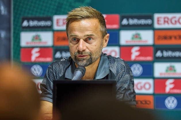 Michael Schiele, FC Würzburger Kickers, Head Coach, at the postgame press conference in Germany, Würzburger Kickers vs. 1. FC Köln, soccer, men s, DFB Cup, 1st Round, 2026–2027 Season, August 24, 2026 DFL; DFB regulations prohibit any use of photographs as image sequences and or quasi-video GER, Wuerzburger Kickers vs. 1. FC Köln, Soccer, Men’s, DFB Cup, 1st Round, 2026–2027 season, August 24, 2026, Würzburg Copyright: xEibner-Pressefotox EP_ODS