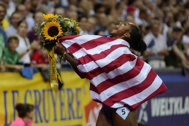 Zürich, Switzerland - August 27: Masai Russell (USA) run for a new world record in the 100m Hurdles Women during the Wanda Diamond League Weltklasse Zürich at Stadion Letzigrund on August 27, 2026 in Zürich, Switzerland. Copyright: xKjetilxWaberx xSPPx Sportspressphoto_SPR217282