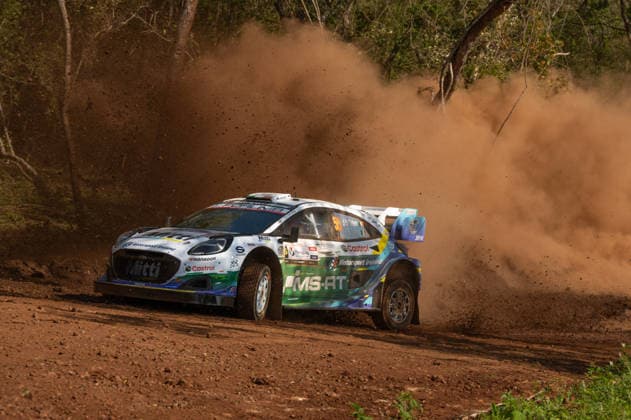 IPA87854953 - 55 Driver Joshua McErlean and Co-Driver Eoin Treacy of the M Ford World Rally Team, driving the Ford Puma Rally1, face a shakedown during the FIA World Rally Championship WRC, Motorsport Rallye, WM Ueno Rally of Paraguay 2026 on August 27 in Encarnación, Paraguay  Copyright: xLucaxBarsali IPAxSportx xx 87854953