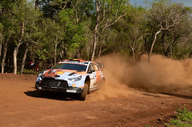 IPA87854960 - Driver Thierry Neuville and co-driver Martijn Wydaeghe of the Hyundai Shell Mobis World Rally Team, driving the Hyundai i20 N Rally1, took part in the shakedown during the FIA World Rally Championship WRC, Motorsport Rallye, WM Ueno Rally of Paraguay 2026 on August 27 in Encarnación, Paraguay.  Copyright: xLucaxBarsali IPAxSportx xx 87854960