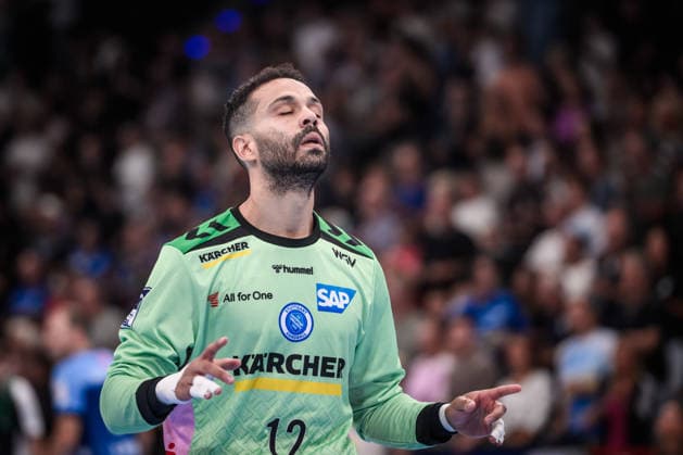 Mohamed Essam Moustafa El Tayar, TVB Stuttgart, 12: Full Concentration, GER, TVB Stuttgart vs. Bergischer HC, Opel HBL, Handball, Bundesliga, Matchday 1, 2026–2027 Season, August 28, 2026 GER, TVB Stuttgart vs. Bergischer HC, Opel HBL, Handball, Bundesliga, Matchday 1, 2026–2027 season, August 28, 2026 Stuttgart Copyright: xSandyxDinkelackerx EP_SDR
