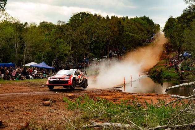 IPA87885213 - Driver Sami Pajari and co-driver Marko Salminen of the Toyota Gazoo Racing WRT team, driving a Toyota GR Yaris Rally1, will compete in the first day of racing at the 2026 FIA World Rally Championship WRC, Motorsport Rallye, WM Ueno Rally of Paraguay on August 28 in Encarnación, Paraguay.  Copyright: xLucaxBarsali IPAxSportx xx 87885213