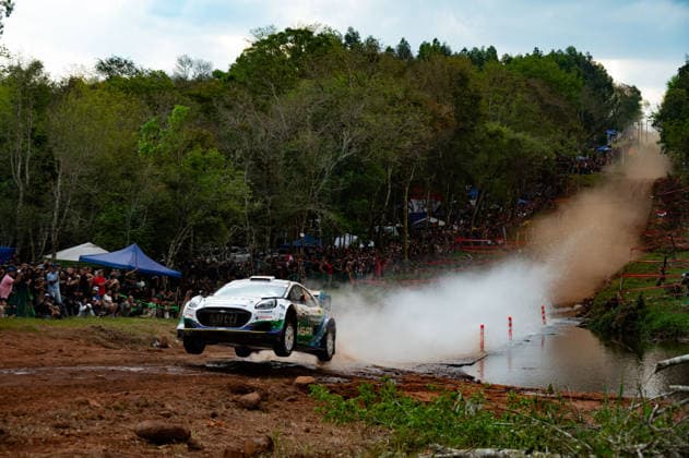 IPA87885223 - 55 Driver Joshua McErlean and Co-Driver Eoin Treacy of the M Ford World Rally Team, driving a Ford Puma Rally1,They took the lead on the first day of the 2026 FIA World Rally Championship WRC, Motorsport Rallye, WM Ueno Rally of Paraguay on August 28 in Encarnación, Paraguay  Copyright: xLucaxBarsali IPAxSportx xx 87885223