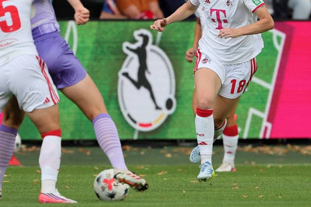 Sports: Google Pixel Women s Bundesliga, 1. FC Köln vs. TSG Hoffenheim, Women s Soccer, 1st Bundesliga, League logo on the advertising board, photo, August 28, 2026