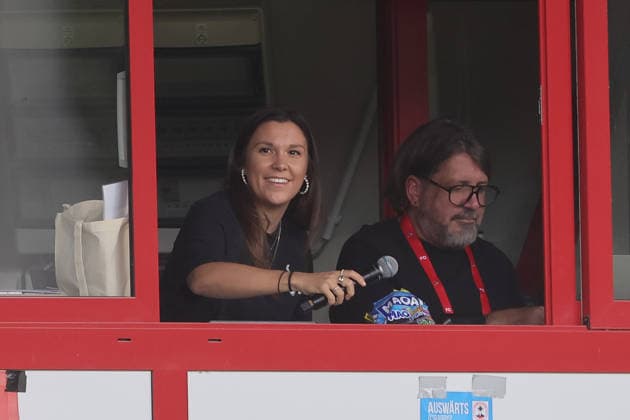 Sports: Google Pixel Women s Bundesliga, 1. FC Köln vs. TSG Hoffenheim, Women s Soccer, 1. Bundesliga, Stadium Announcer Svenja Hein, Photo, August 28, 2026