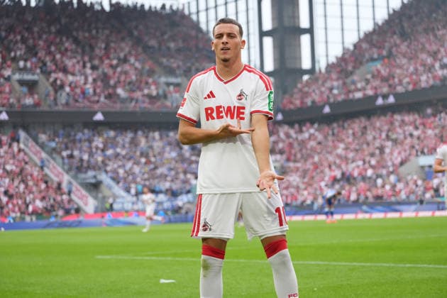 August 29, 2026, GER, Soccer, Men s, 1. Bundesliga, 2026–2027 Season, Matchday 1, 1 FC Köln vs. TSG Hoffenheim 1–1, goal scored by Said El Mala (10, FC Köln), goal celebration, jubilant run; DFB and DFL regulations prohibit any use of photographs as image sequences and or quasi-video. Köln, Rheinenergiestadion, NRW, Germany Copyright: xNordphoto Meuterx