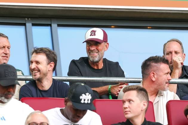 National Team Coach Jürgen Klopp, Germany; FC Augsburg vs. FC Schalke 04; Soccer; Bundesliga 1; Matchday 1; August 30, 2026. DFB regulations prohibit any use of photographs as image sequences and or quasi-video. Augsburg, Bavaria, Germany Copyright: xkolbert-press ChristianxKolbertx