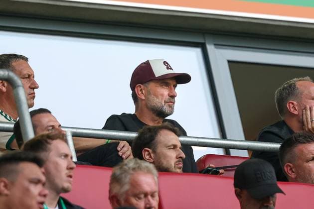 National Team Coach Jürgen Klopp, Germany; FC Augsburg vs. FC Schalke 04; Soccer; Bundesliga 1; Matchday 1; August 30, 2026. DFB regulations prohibit any use of photographs as image sequences and or quasi-video. Augsburg, Bavaria, Germany Copyright: xkolbert-press ChristianxKolbertx