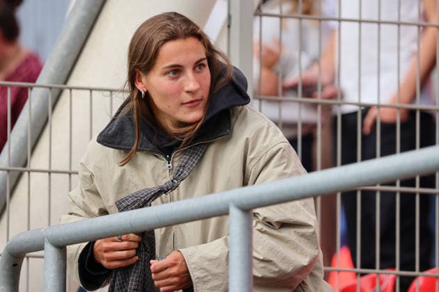 Leverkusen, Germany, August 30, 2026, Women s Bundesliga 2026–2027, Bayer Leverkusen Women vs. VfL Wolfsburg Women. Pictured: Carlotta Wamser of Leverkusen, not on the roster, presumably on the verge of a transfer that, according to rumors, will soon be made public. Copyright: HMBxMedia MadeleinexFantini