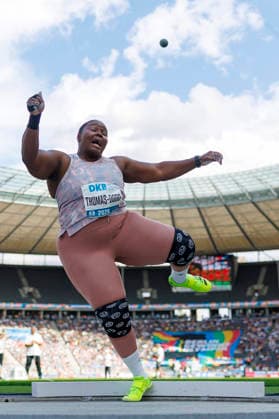 BERLIN, GERMANY - AUGUST 30, 2026: Danniel THOMAS-DODD (JAM Jamaica) competing in the women’s shot put during the ISTAF at Olympic Stadium on August 30, 2026 in Berlin, Germany. Germany Copyright: xAxelxKohringx