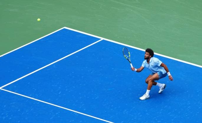 Arthur Fils in first round action 2026 US Open, Day Two, USTA Billie Jean King National Tennis Center, New York, USA - 31 Aug 2026New York USTA Billie Jean King National T New York (NY) United States of America EDITORIAL USE ONLY No use with unauthorised audio, video, data, fixture lists, club league logos or live services. Online in-match use limited to 120 images, no video emulation. No use in betting, games or single club league player publications. Copyright: xJavierxGarcia Shutterstockx 17124548q