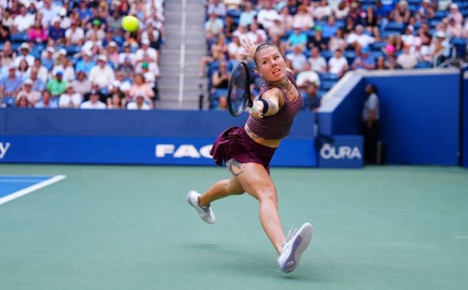 Oleksandra Oliynykova in second round action 2026 US Open, Day Five, USTA Billie Jean King National Tennis Center, New York, USA - 03 Sep 2026New York USTA Billie Jean King National T New York (NY) United States of America EDITORIAL USE ONLY No use with unauthorised audio, video, data, fixture lists, club league logos or live services. Online in-match use limited to 120 images, no video emulation. No use in betting, games or single club league player publications. Copyright: xJavierxGarcia Shutterstockx 17132980aj