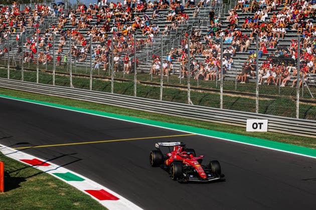 Charles Leclerc (MON) - Scuderia Ferrari HP during the Practice 2 session of the Formula 1 Pirelli Gran Premio d Italia 2026 at Autodromo Nazionale Monza in Monza, Italy. Round 15 of 24 of the 2026 FIA Formula One World Championship, WM, Weltmeisterschaft held September 4-6, 2026. The Autodromo Nazionale Monza, the Temple of Speed, is the fastest circuit on the calendar and home of the tifosi. Formula 1 Pirelli Gran Premio d Italia 2026 - Round 15 of 24 - Autodromo Nazionale Monza, Monza, Italy F1-2026-R15-ITA