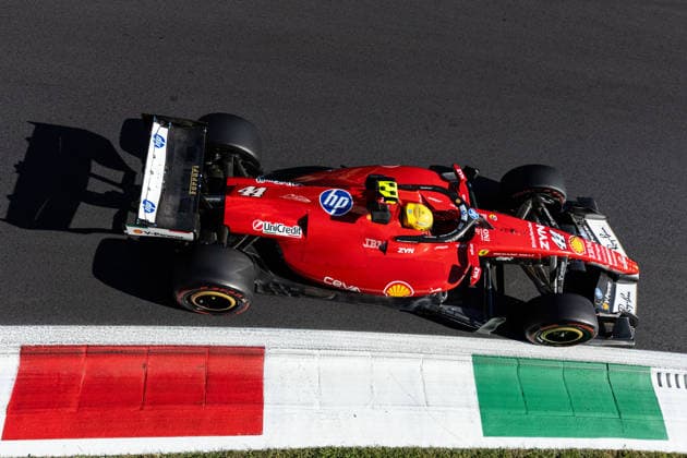 IPA88114502 - Lewis Hamilton (GBR) - Scuderia Ferrari HP during the Practice 2 session of the 2026 Formula 1 Pirelli Italian Grand Prix at the Autodromo Nazionale Monza in Monza, Italy. Round 15 of 24 in the 2026 FIA Formula One World Championship, WM, Weltmeisterschaft held September 4–6, 2026. The Autodromo Nazionale Monza, the Temple of Speed, is the fastest circuit on the calendar and home to the tifosi. Copyright: xAlessioxDexMarco IPAxSportx xx 88114502