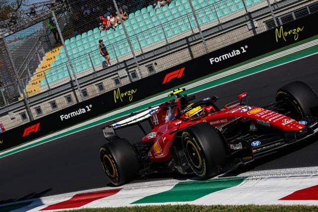 IPA88114754 - Lewis Hamilton (GBR) - Scuderia Ferrari HP during the Practice 2 session of the 2026 Formula 1 Pirelli Italian Grand Prix at the Autodromo Nazionale Monza in Monza, Italy. Round 15 of 24 in the 2026 FIA Formula One World Championship, WM, Weltmeisterschaft held September 4–6, 2026. The Autodromo Nazionale Monza, the Temple of Speed, is the fastest circuit on the calendar and home to the tifosi. Copyright: xAlessioxDexMarco IPAxSportx xx 88114754