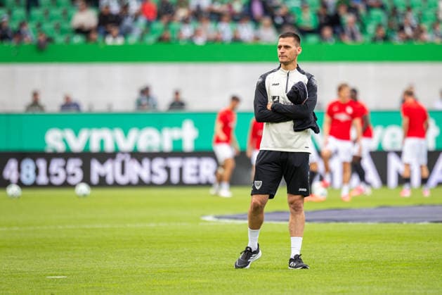 Thomas Woerle, SC Preussen Münster, Head Coach (GER), SC Preussen Münster vs. TSV Havelse, Soccer, 3rd Division, Matchday 4, 2026–2027 Season, September 5, 2026 DFL regulations prohibit the use of photographs as image sequences and or quasi-video GER, SC Preussen Münster vs. TSV Havelse, Soccer, 3rd Division, Matchday 4, 2026–2027 season, September 5, 2026, Münster Copyright: xEibner-Pressefoto JanxRollingerx EP_JSK