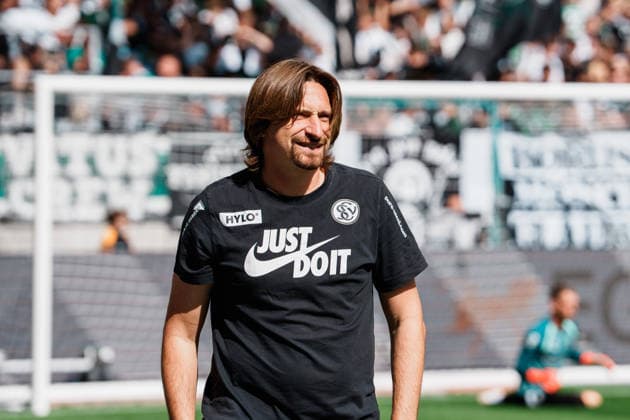 Germany Soccer 1st Bundesliga Men 2026–2027, Matchday 2: VfL Borussia Mönchengladbach vs. SV Elversberg at Borussia Park. Pre-game interview with Vincent Wagner, coach of SV Elversberg, on Sky. Copyright: xThiemoxRudolphx